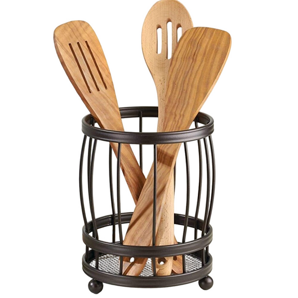 Bronze Metal Utensil Holder by iDesign - Picture 1 of 4